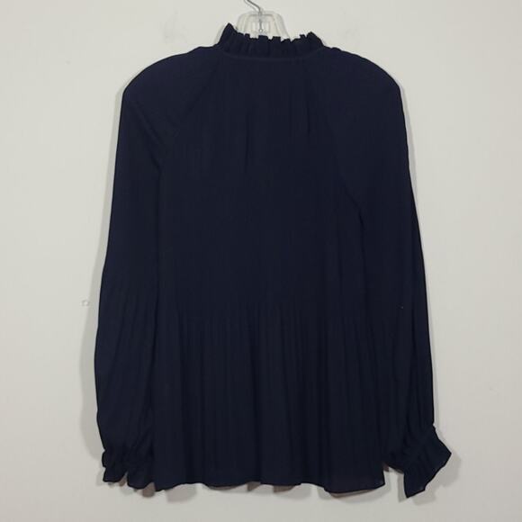 Banana Republic Pleasant Pleated Blouse Blue - Picture 5 of 8